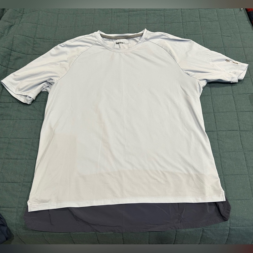 REI Co-op Men's Blue/Gray Athletic Shirt